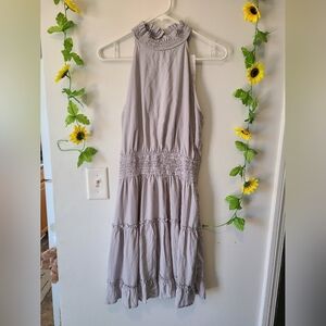 Nwt Syzri Medium Smoked Gray Tiered Sleeveless Dress